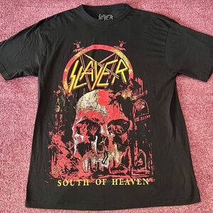 SLAYER SOUTH OF HEAVEN BLACK GRAPHIC T SHIRT SIZE L